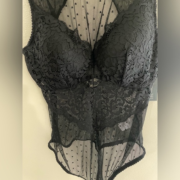 INC Sheer Lace Teddy Bodysuit/ Lingerie - Picture 4 of 9